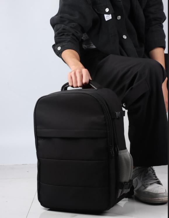 gogoegg Travel Backpack, 40L Carry-On Backpack for Airplane, Water-Resistant Laptop Backpack with USB Charging Port, Fits 17" Laptop, for Men & Women